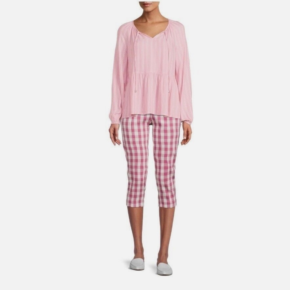 Time and Tru Womens  Zip Button Clasp Cropped Capri Pants, Size20